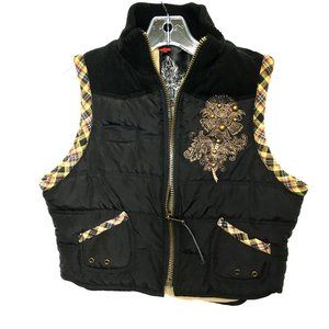 Miss Me Puffer Vest Bronze Studs